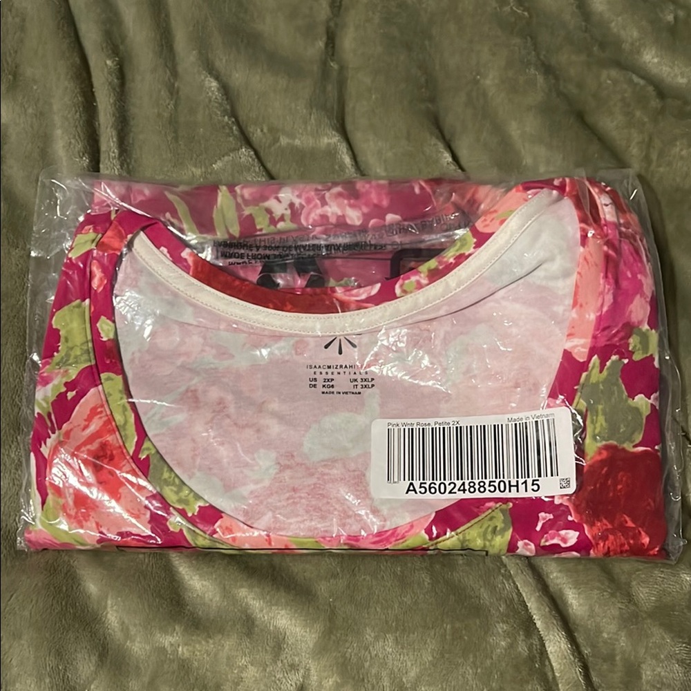 Sleeveless Floral Pink and Green Top